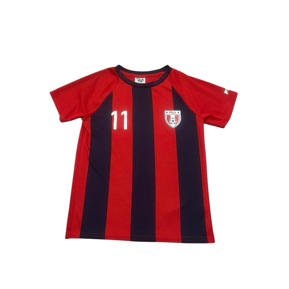 FILA Youth USA Soccer Red/Blue Jersey Shirt No. 11 Sz 7/8